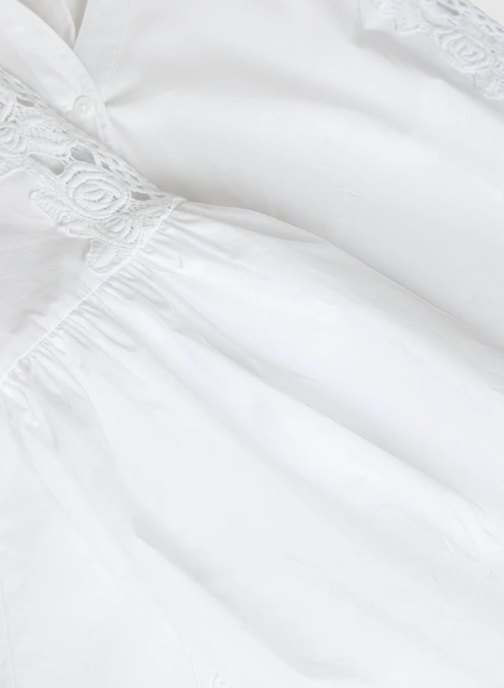 Embroidered Trim Blouse