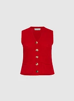 Melanie Lyne - Cardigan boutonné sans manches