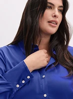 Rhinestone Embellished Satin Blouse