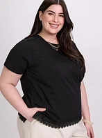 Crochet Trim T-Shirt