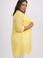 Button-Down Tunic Blouse