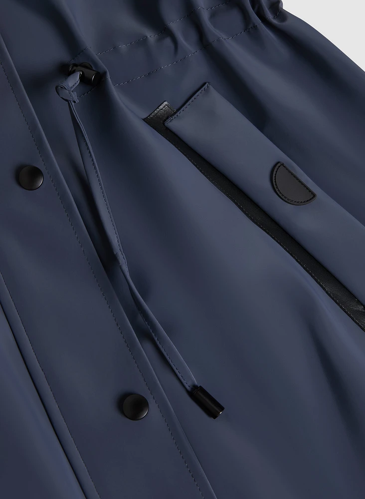Removable Hood Rain Coat