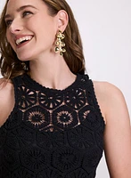 Crochet Trim Dress