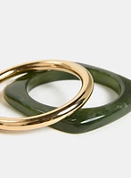 Ensemble de deux bracelets joncs