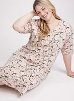 Mixed Print Nightgown