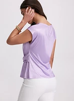 Metallic Cap Sleeve Top