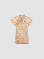 Satin Tie-Neck Blouse