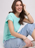Linen-Blend T-Shirt