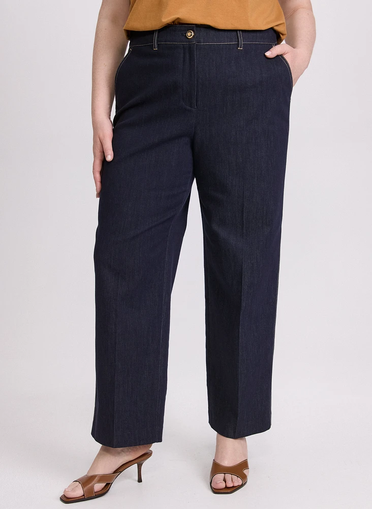 Olivia Denim Wide-Leg Pants