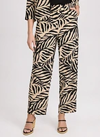 Pantalon Olivia large à motif palmier