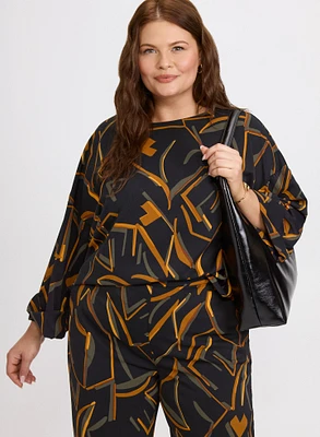 Joseph Ribkoff - Abstract Striped Blouse