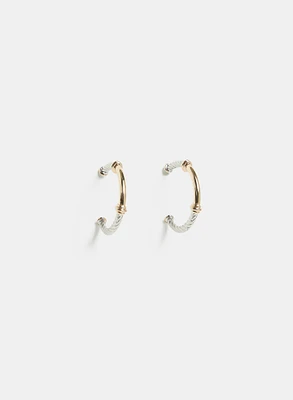 Boucles d'oreilles en anneaux torsadés