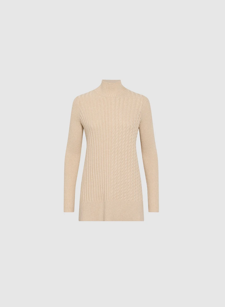 Cable & Rib Knit Sweater