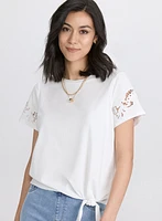 Embroidered Stretch-Cotton T-Shirt