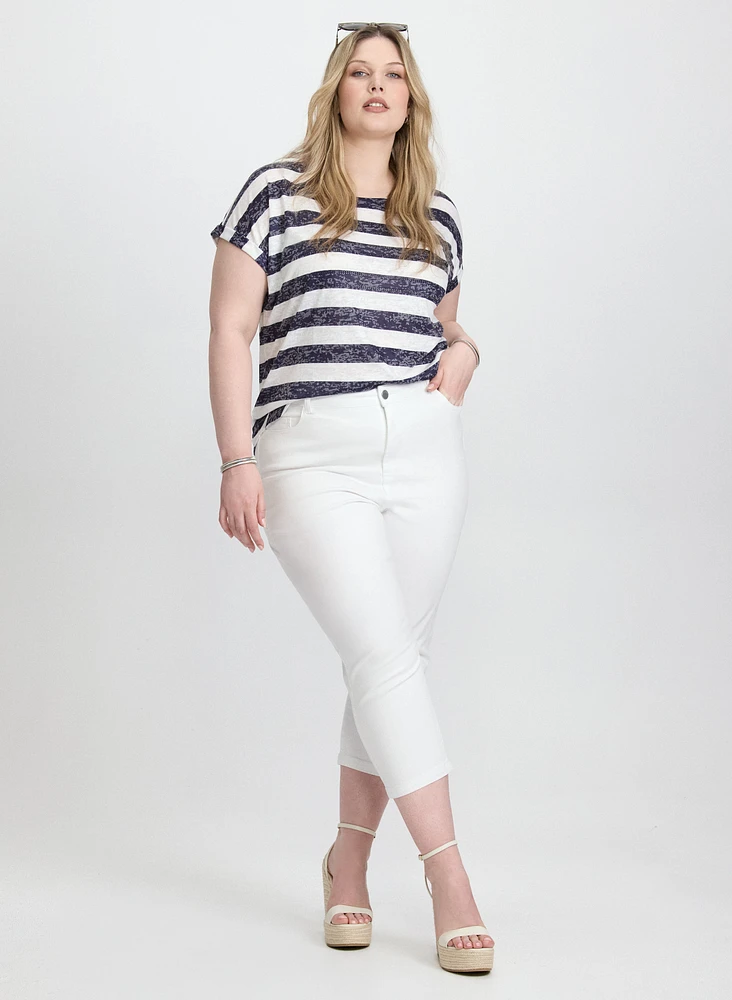 Striped Burnout T-Shirt