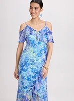Ruffle Chiffon Dress
