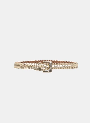 Ceinture tressée métallique