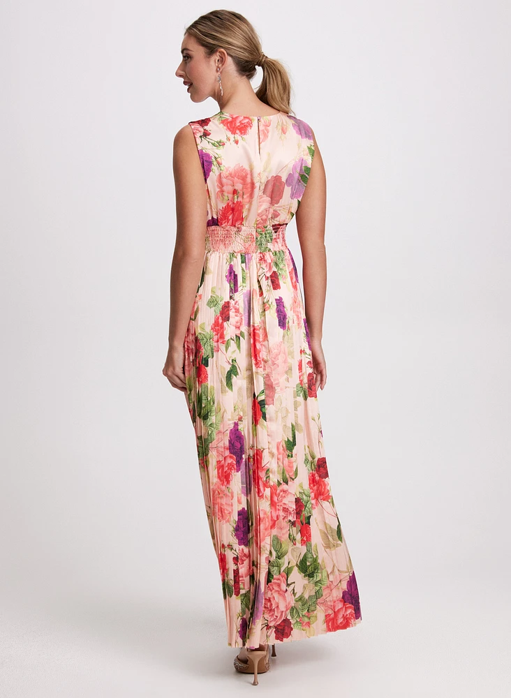 Floral Satin Dress