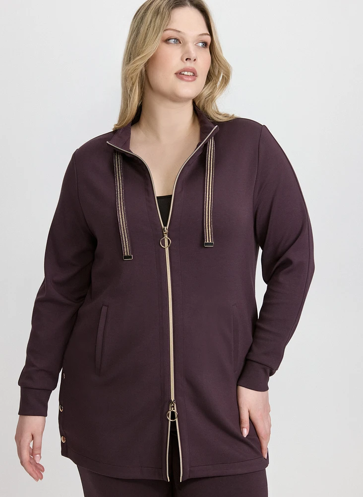 Zip-Up Long Sleeve Top