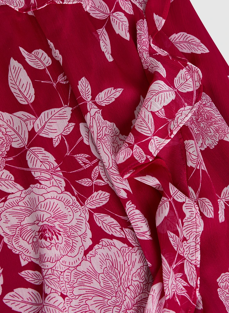 Ruffled Floral Dress
