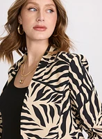 Veste à motif feuilles