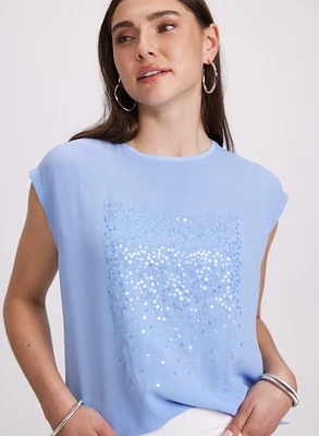 Haut à motif dégradé et paillettes