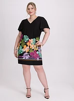 Joseph Ribkoff - Tropical Flutter Sleeve Dress