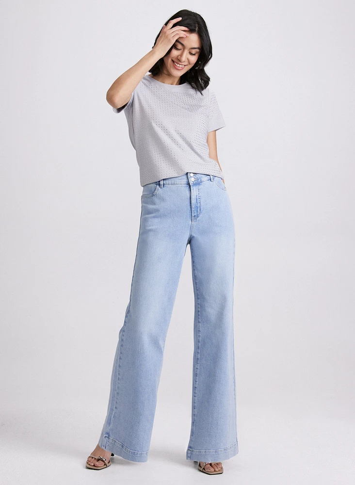 Rhinestone Detail T-Shirt