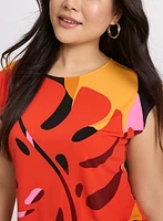 Graphic Palm Print Top