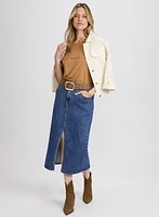 Denim Midi Skirt