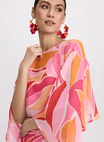 Geometric Print Chiffon Dress