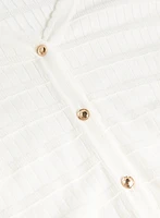 Raised Stripe Motif Cardigan