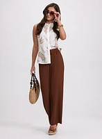 Tropical Embroidered Blouse