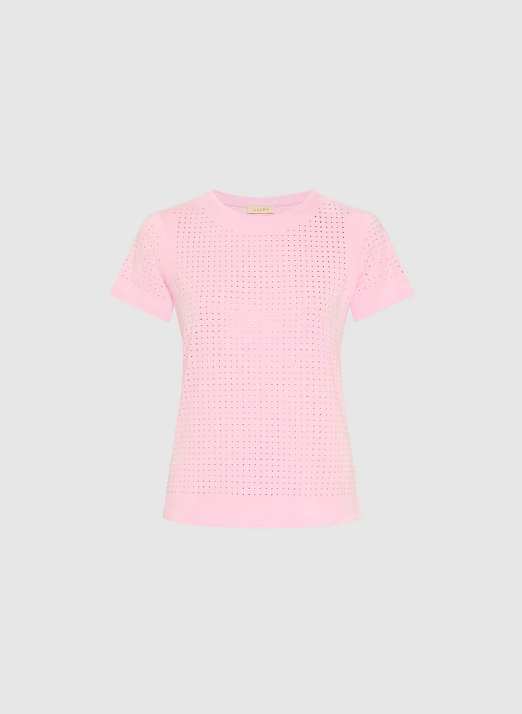 Rhinestone Detail T-Shirt