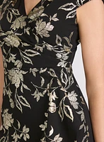 Metallic Floral Dress