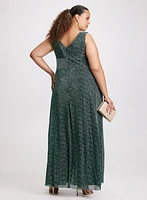 Fit-&-Flare Metallic Detail Dress