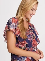 Tiered Floral Print Dress