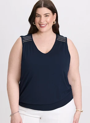 Sleeveless Beaded Top