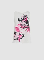 Sleeveless Floral Print Tee