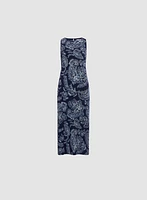 Long Paisley Print Dress
