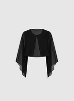 Flared Sleeve Chiffon Bolero