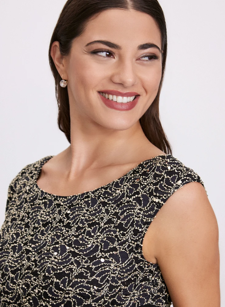 Sequined Empire Waist Dress