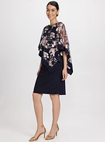 Embroidered Poncho & Jersey Dress