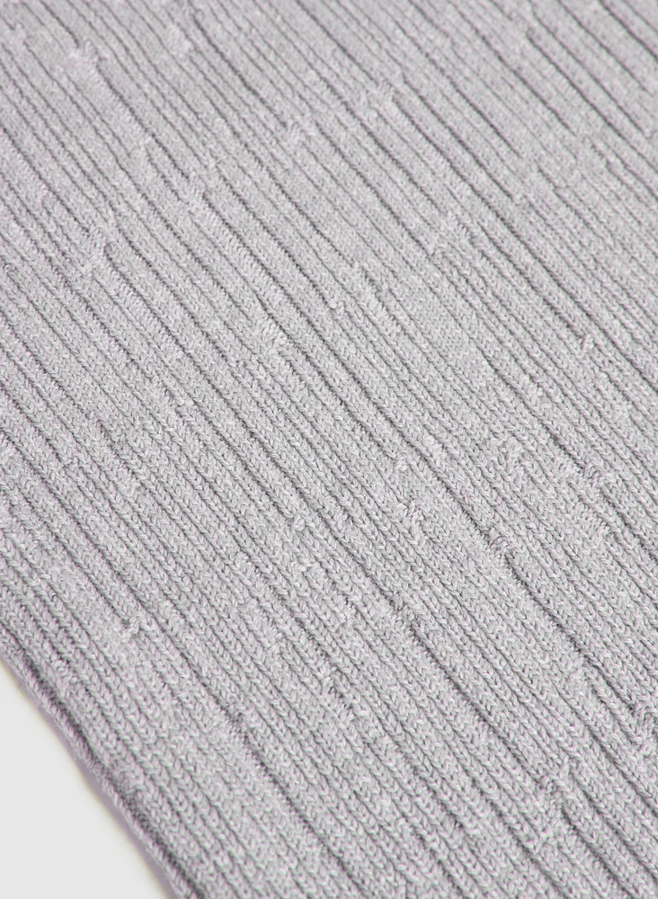 Ribbed Knit Sequined Sweater