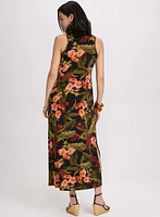 Tropical Jersey Maxi Dress