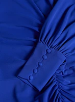 Ruched Crepe Dress