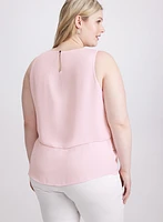 Tiered Rhinestone Trim Blouse