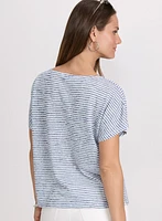 Striped Drop Shoulder Top