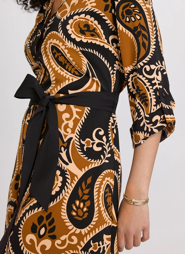 Paisley Shirt Dress