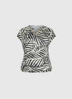 Embellished Palm Print T-Shirt